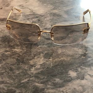 Vintage Chanel beautiful gold sunglasses